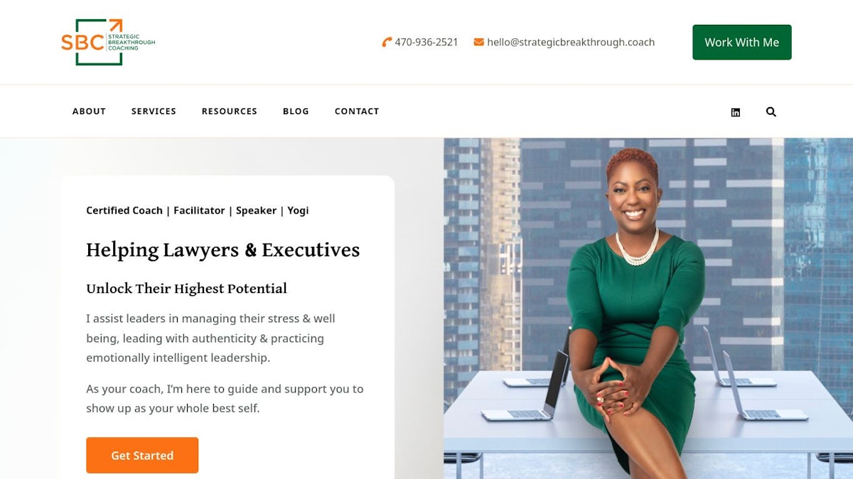 Strategic Breakthrough executive coach website