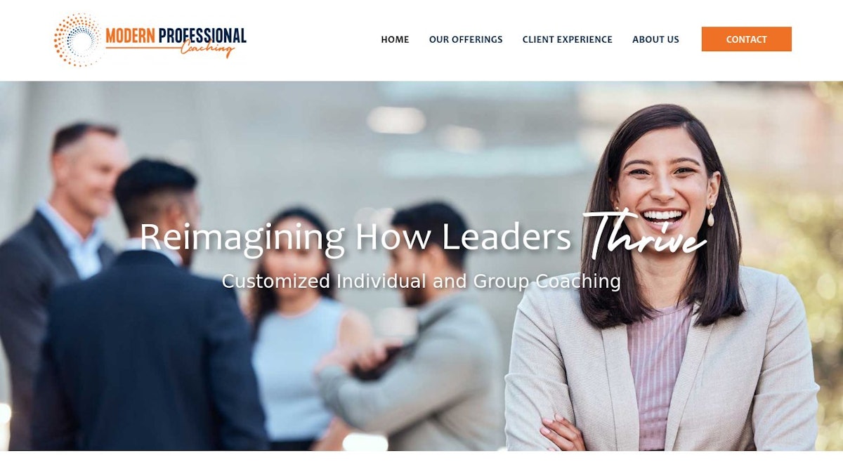 Modern Professional Coaching life coach website