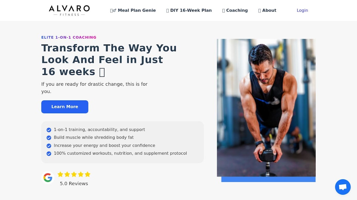 Alvaro Fitness fitness coach website