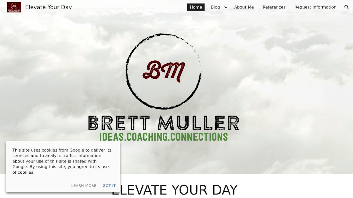Elevate Your Day business coach website