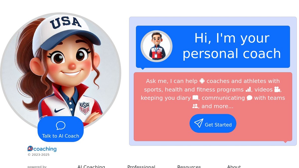 AI Coaching sports coach website