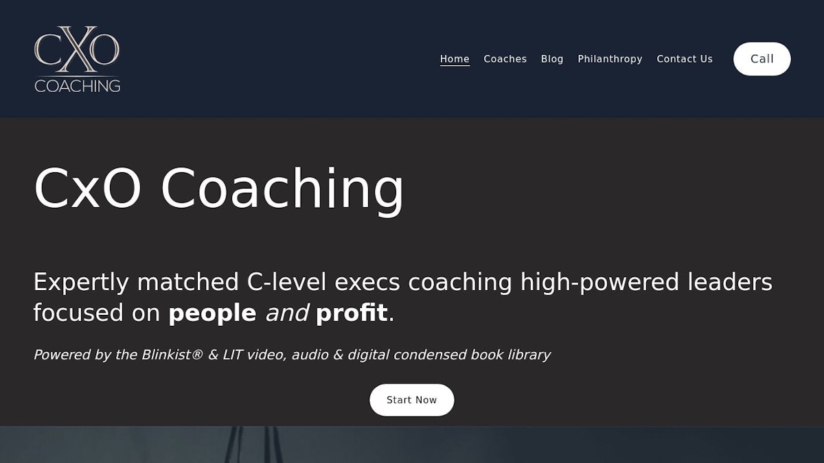 CxO Coaching executive coach website