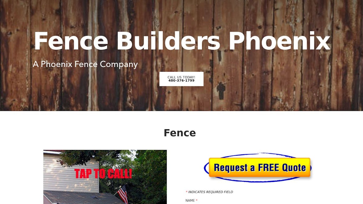 Fence Builders Phoenix fence company website