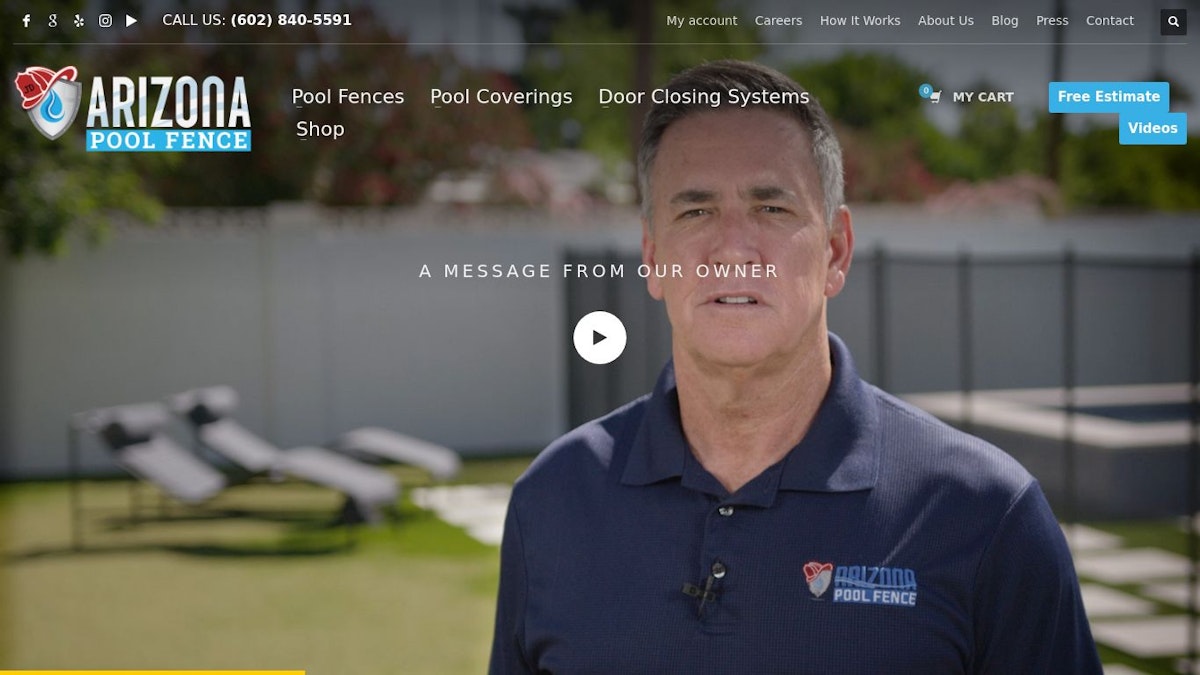 Arizona Pool Fence fence company website
