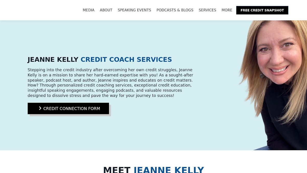 Jeanne Kelly life coach website