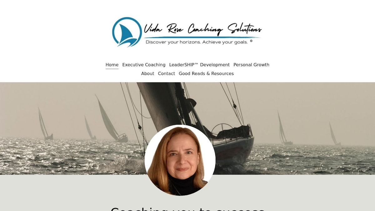 Vida Rose business coach website