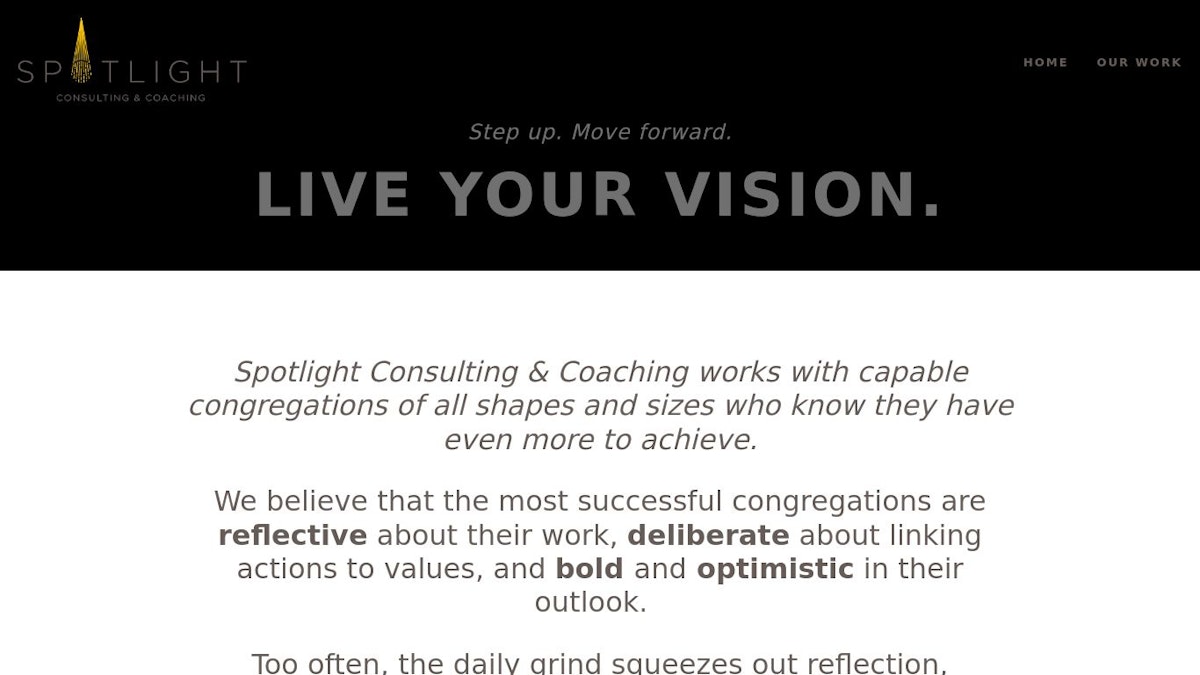 Spotlight leadership coach website