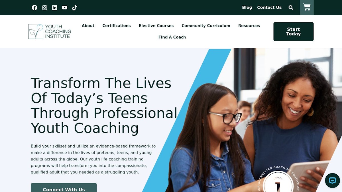 Youth Coaching Institute youth coach website