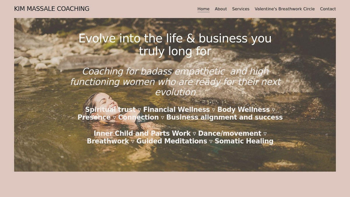 KIM MASSALE COACHING spiritual coach website