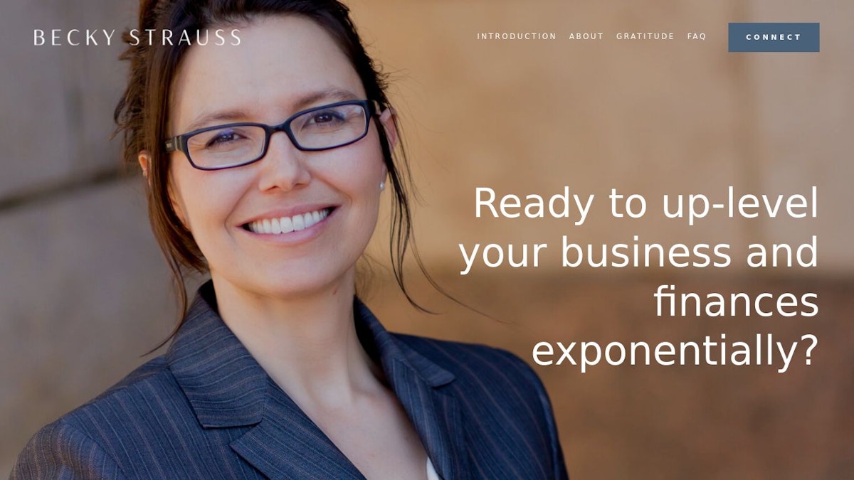 Becky Strauss business coach website