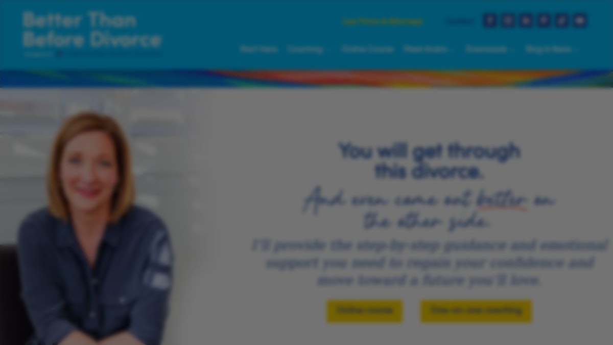 Better Than Before Divorce™️ life coach website