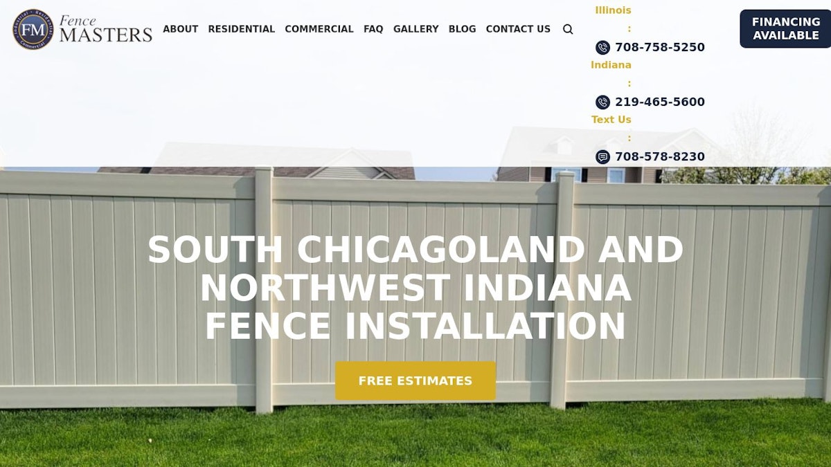 Fence Masters fence company website