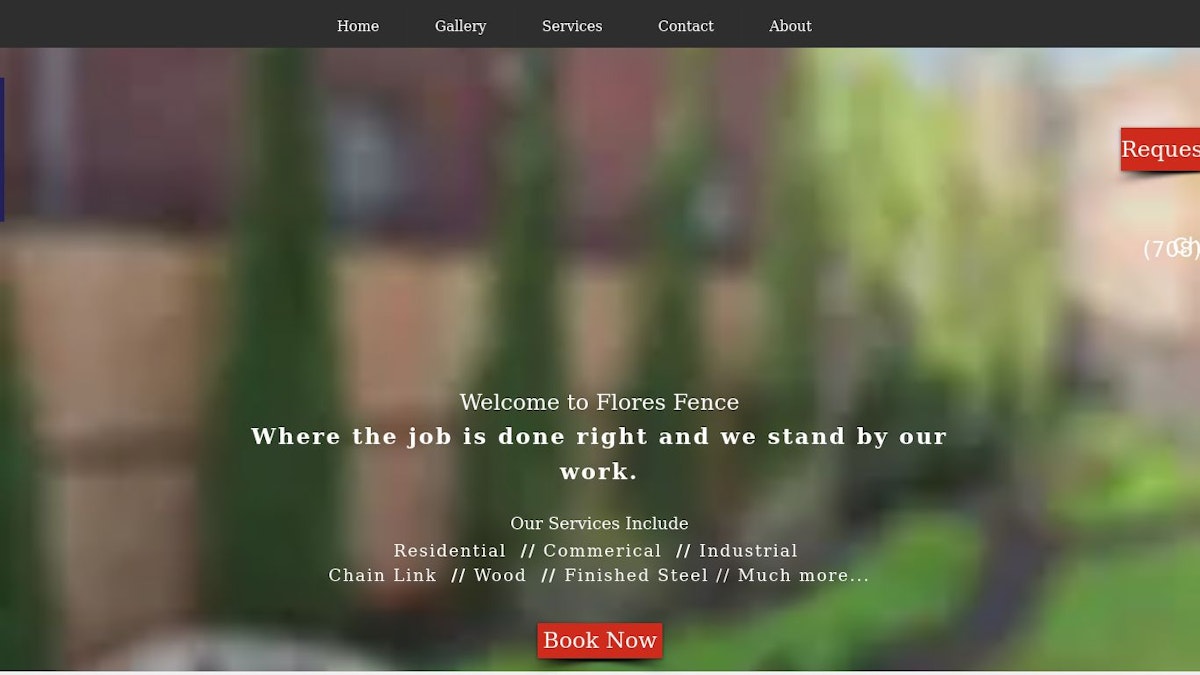  Flores Fence Inc. fence company website 