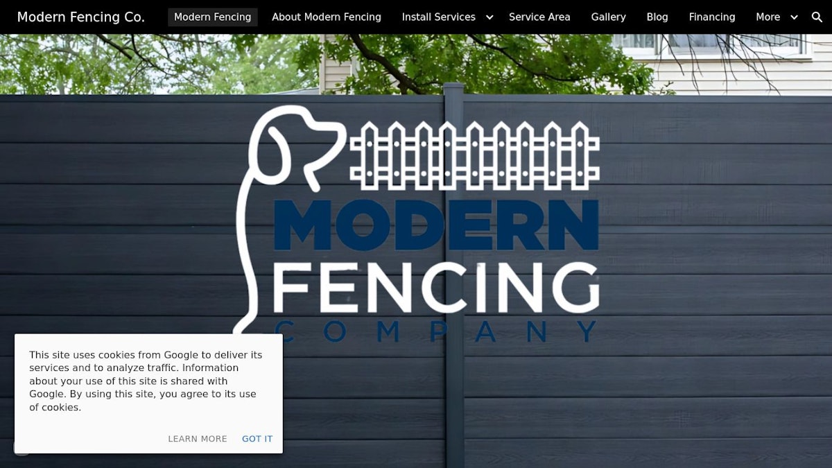 Modern Fencing fence company website