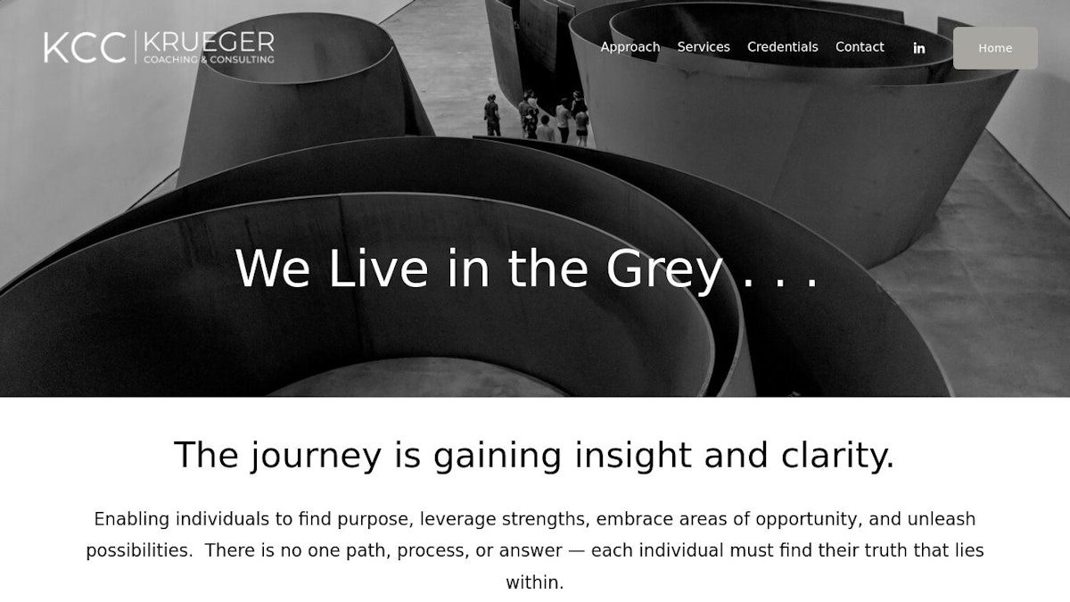 KRUEGER life coach website