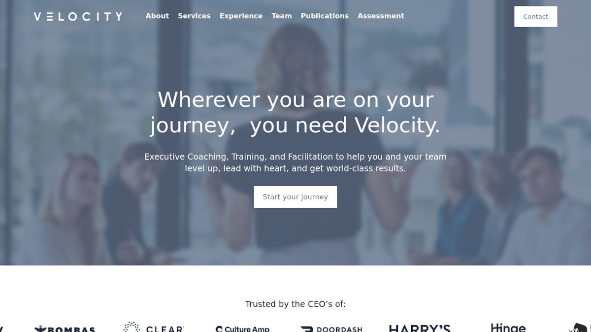 Velocity executive coach website