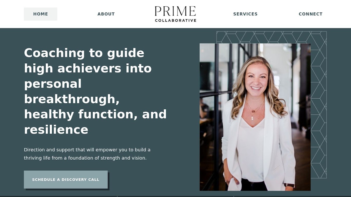 Prime Collaborative life coach website