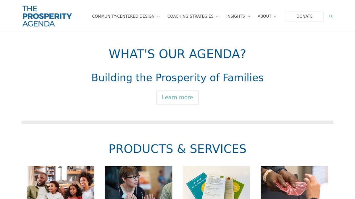 Prosperity Agenda life coach website