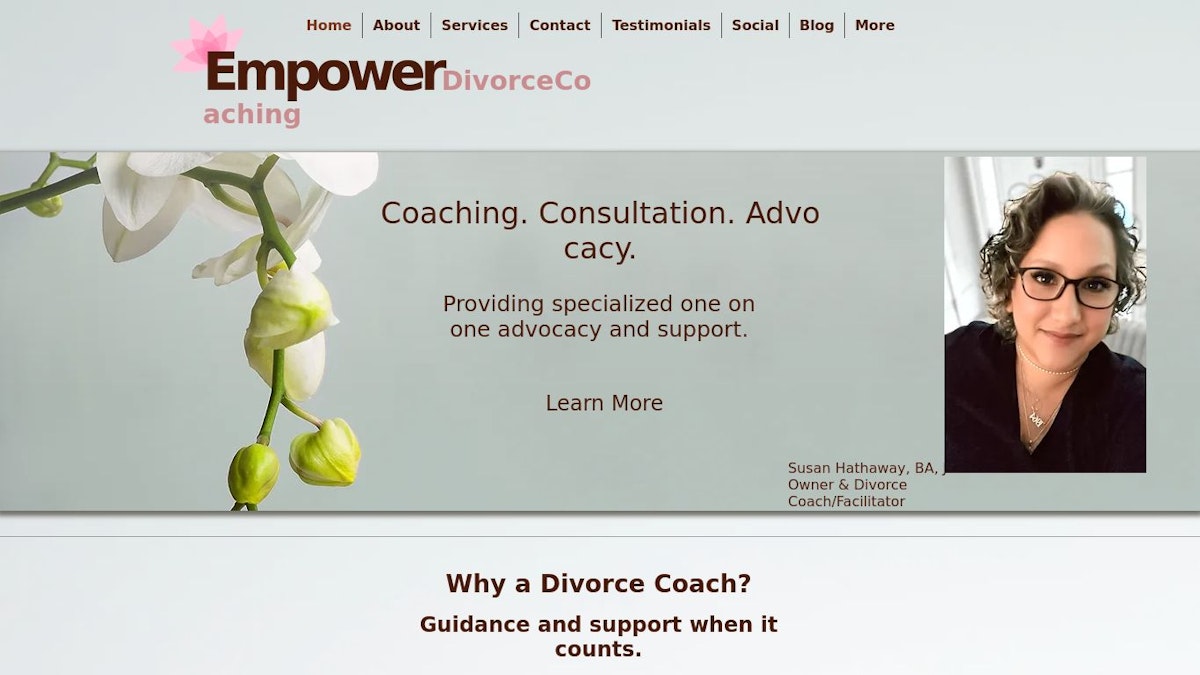 Empower Divorce Coaching relationship coach website