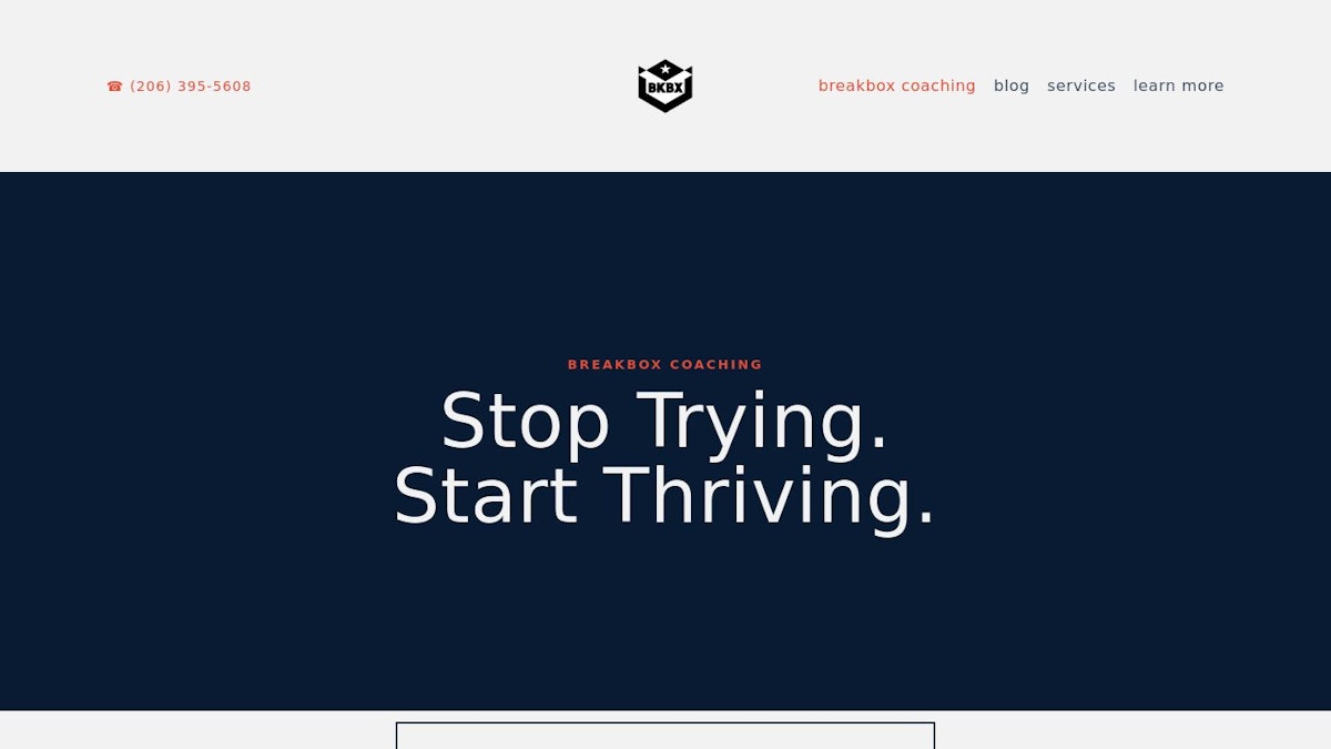 BreakBox wellness coach website