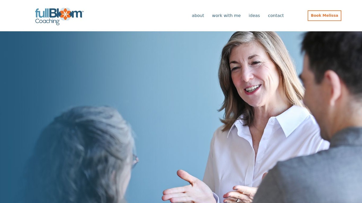 Full Bloom Coaching leadership coach website