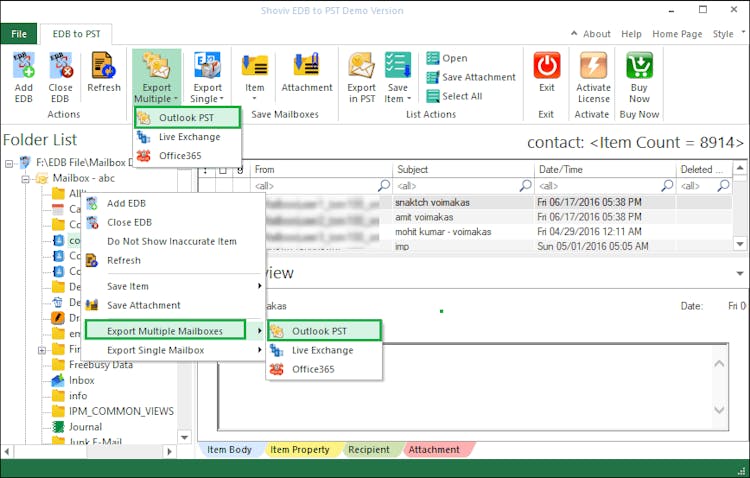 Shoviv EDB to PST Converter Tool
