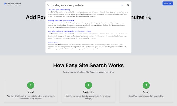 Easy Site Search