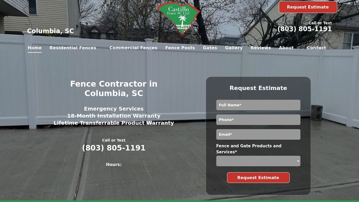 Castillo Fence fence company website