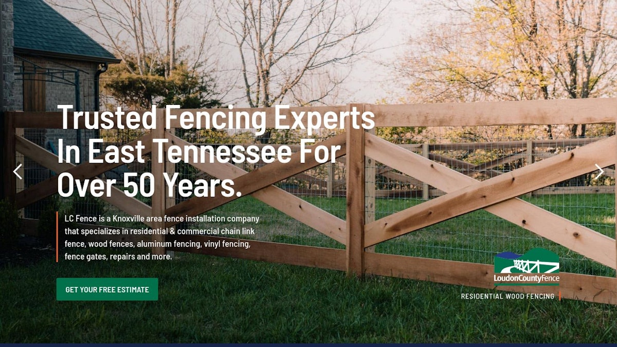 LC Fence fence company website
