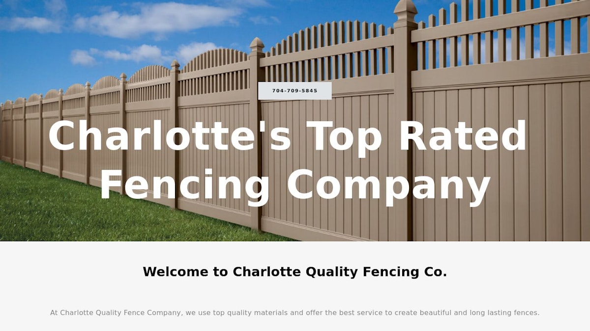 Charlotte Quality Fencing Co. fence company website