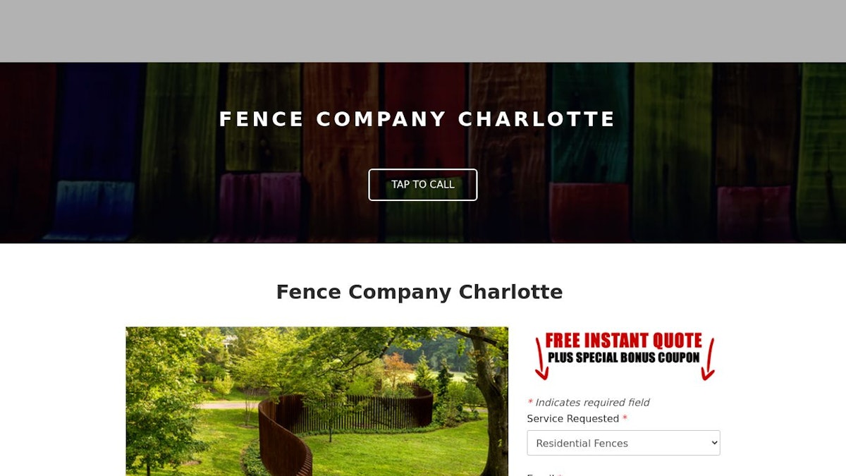 Fence Company Charlotte fence company website