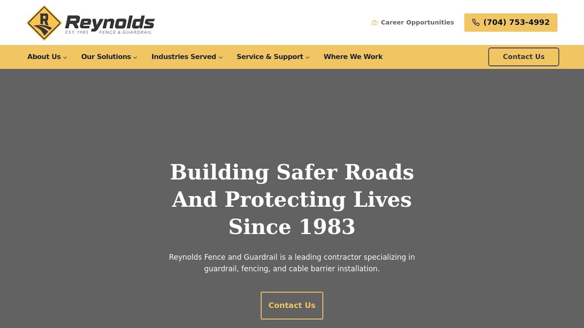  Reynolds Fence and Guardrail fence company website 