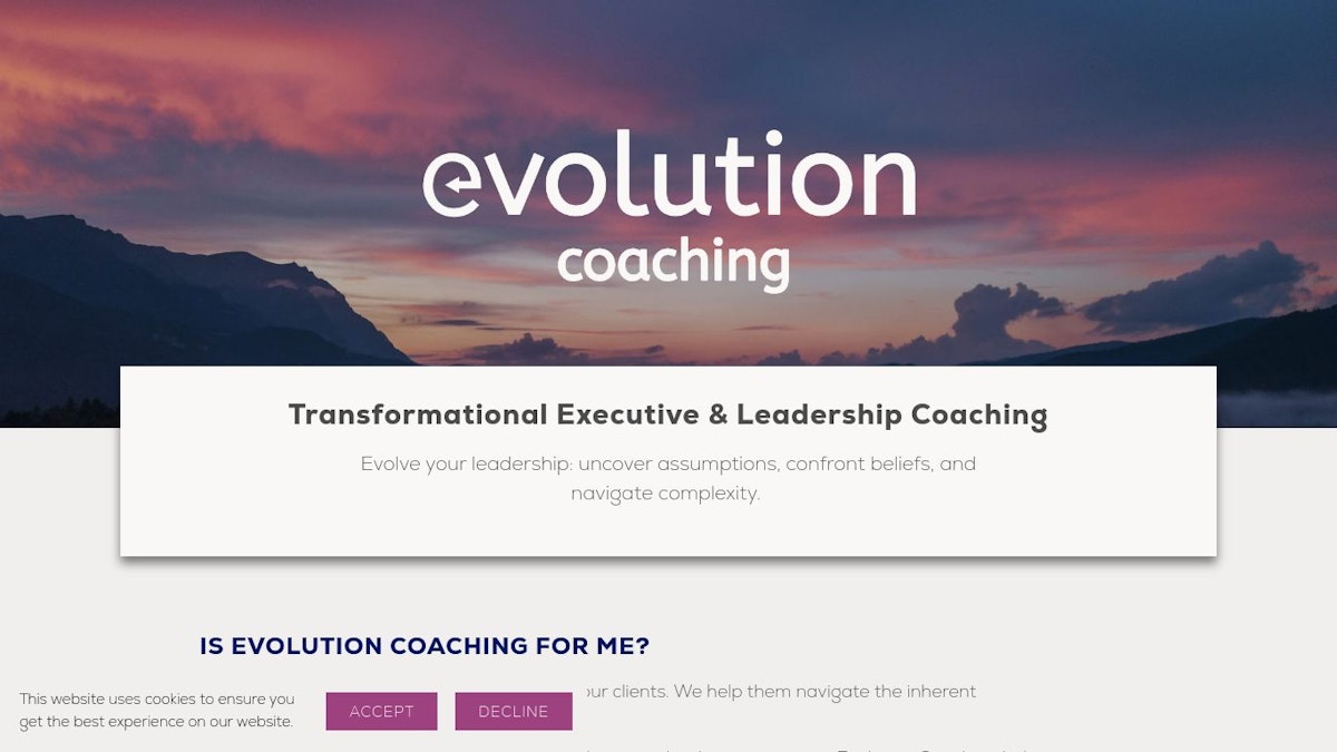 Evolution Coaching executive coach website
