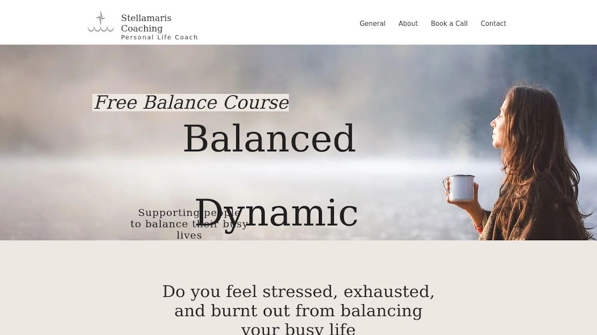 Stellamaris Coaching life coach website