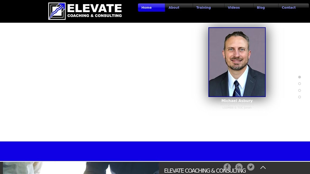 Elevate Coaching business coach website