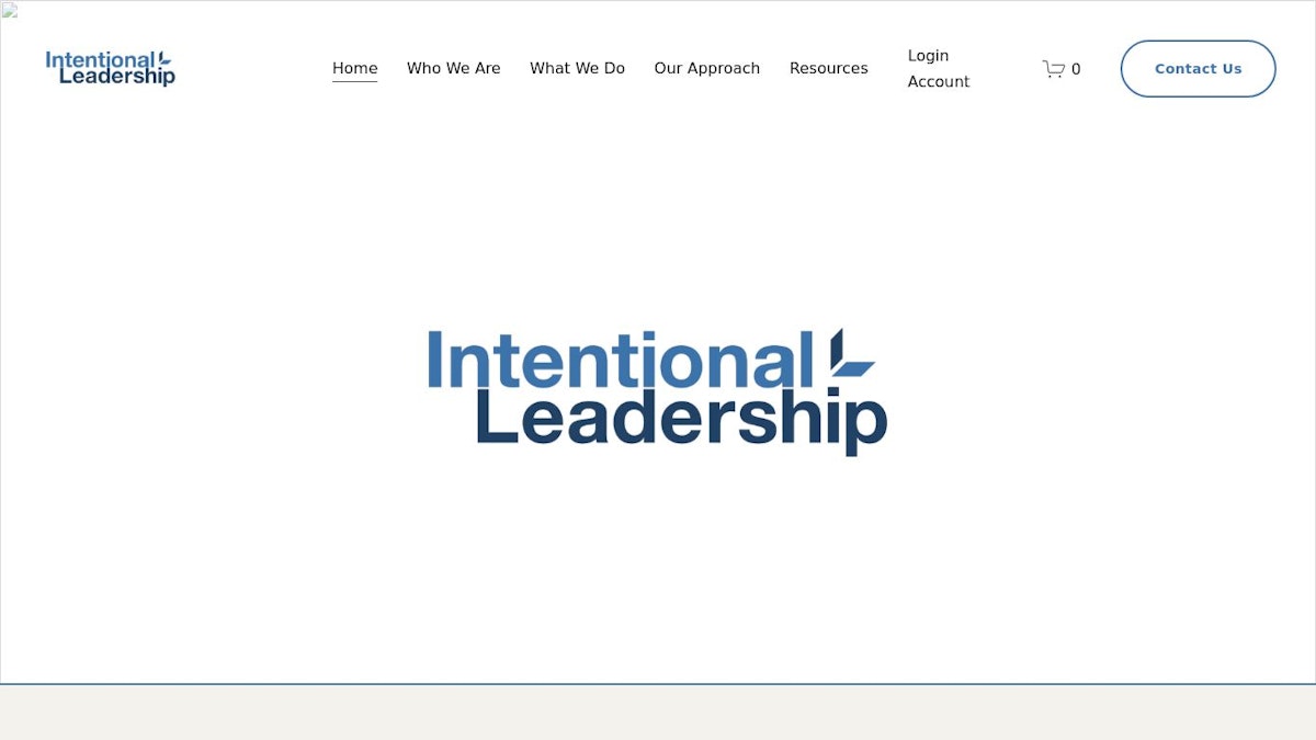 Intentional Leadership business coach website