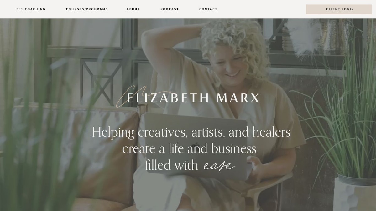 Elizabeth Marx business coach website