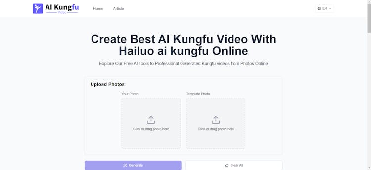 AI Kungfu Video Generator