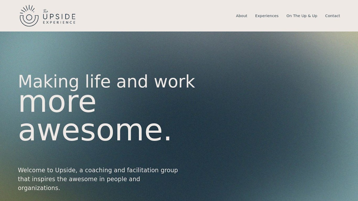 Upside leadership coach website