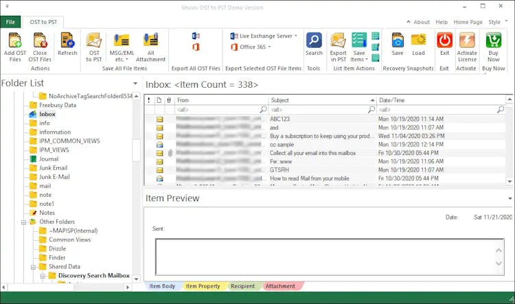 Shoviv OST to PST Converter Tool