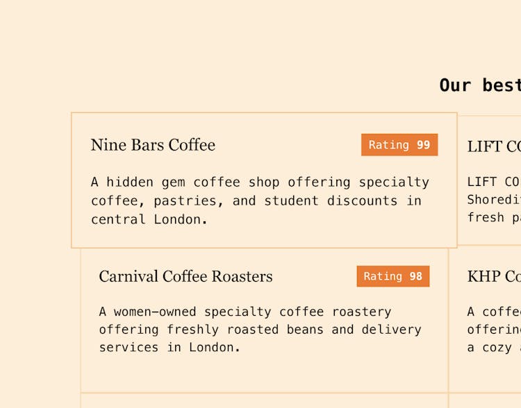 London Best Coffee