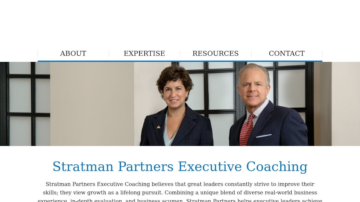 Stratman Partners leadership coach website