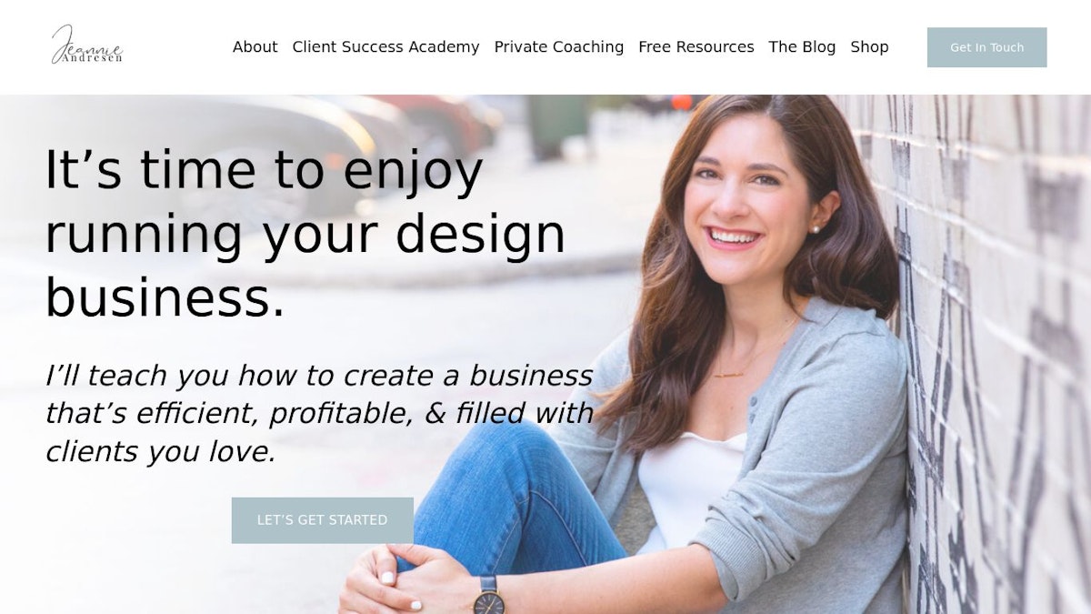 Jeannie Andresen business coach website