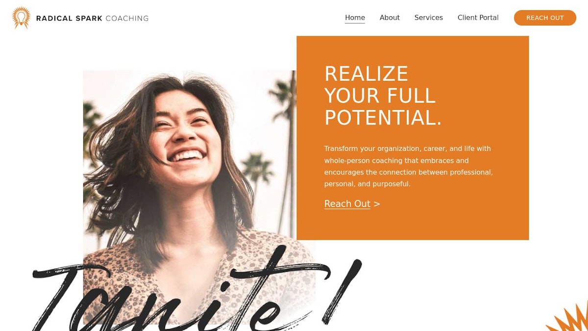 Radical Spark life coach website