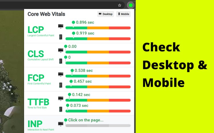 Core Web Vitals Test