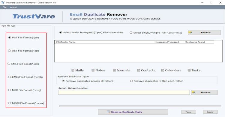 TrustVare Email Duplicate Remover Software