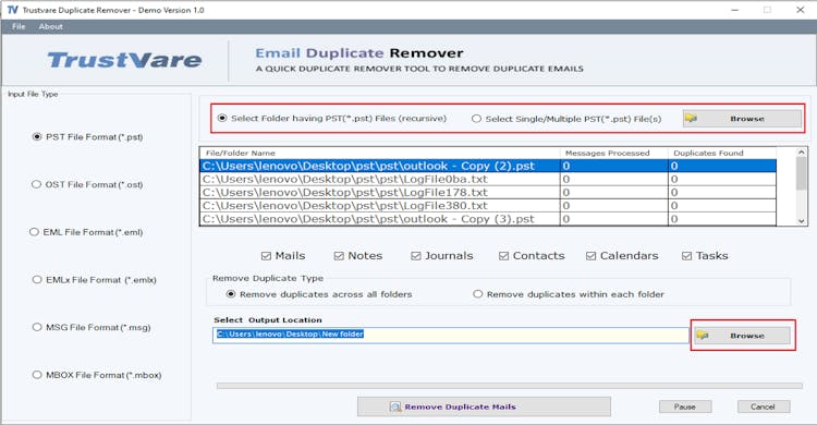 TrustVare Email Duplicate Remover Software