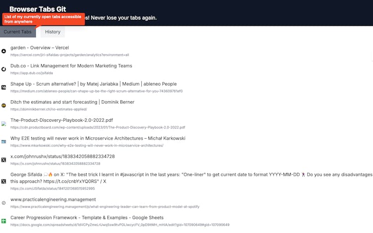 GIT for Your Browser Tabs