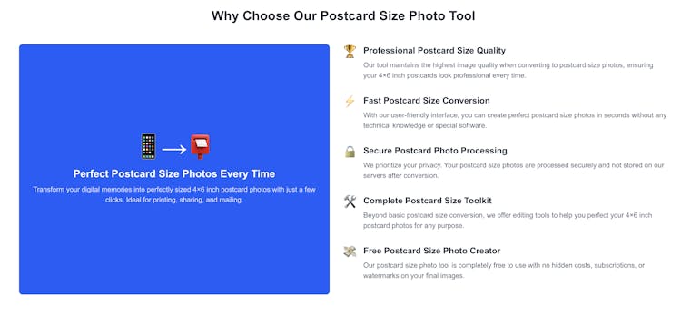   Postcard Size Photo - Resize Images to 4x6 Inches