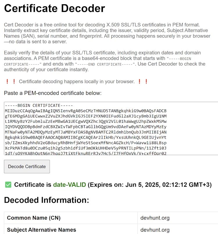 Cert Decoder